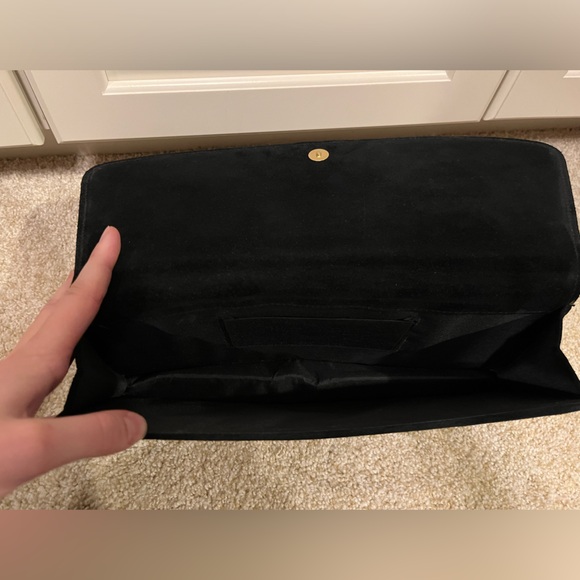 Farachi Black Suede Clutch - Picture 5 of 5